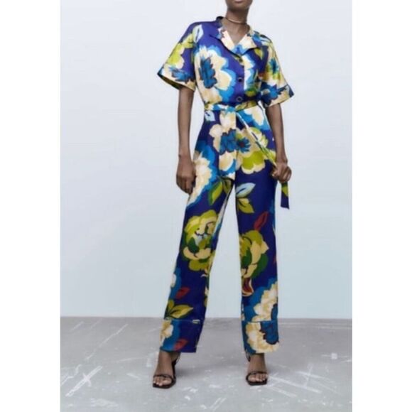 ZARA NWT colourful Jumpsuit Size S - Picture 1 of 6